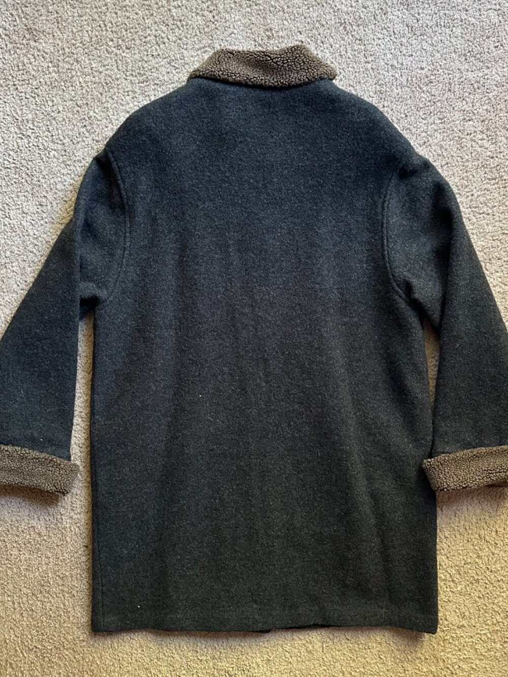 Talbots Jacket Womens Medium Button Close 100% Wool Grey Pockets Overcoat - Picture 2 of 14
